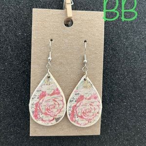 Homemade wood earrings
